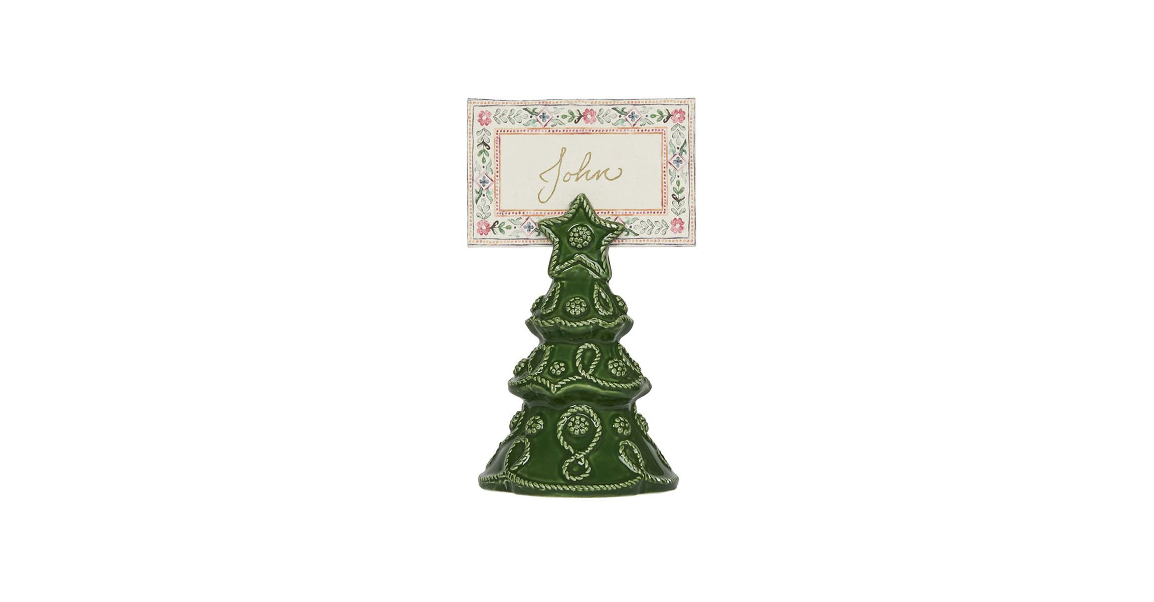 Berry & Thread Tree Place Card Holder Set/4 - Basil