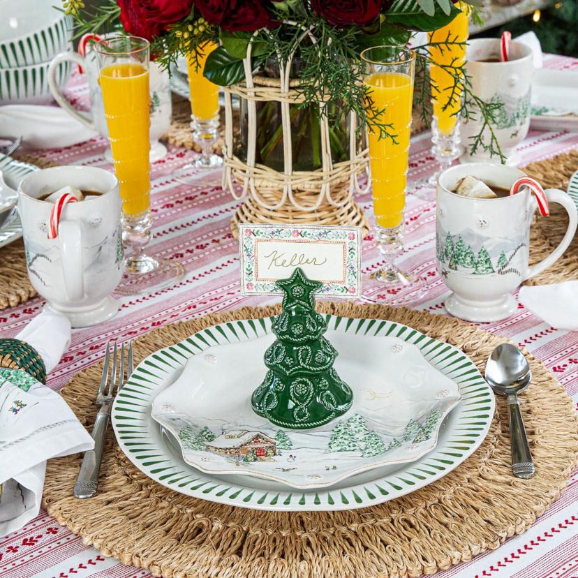 Berry & Thread Tree Place Card Holder Set/4 - Basil