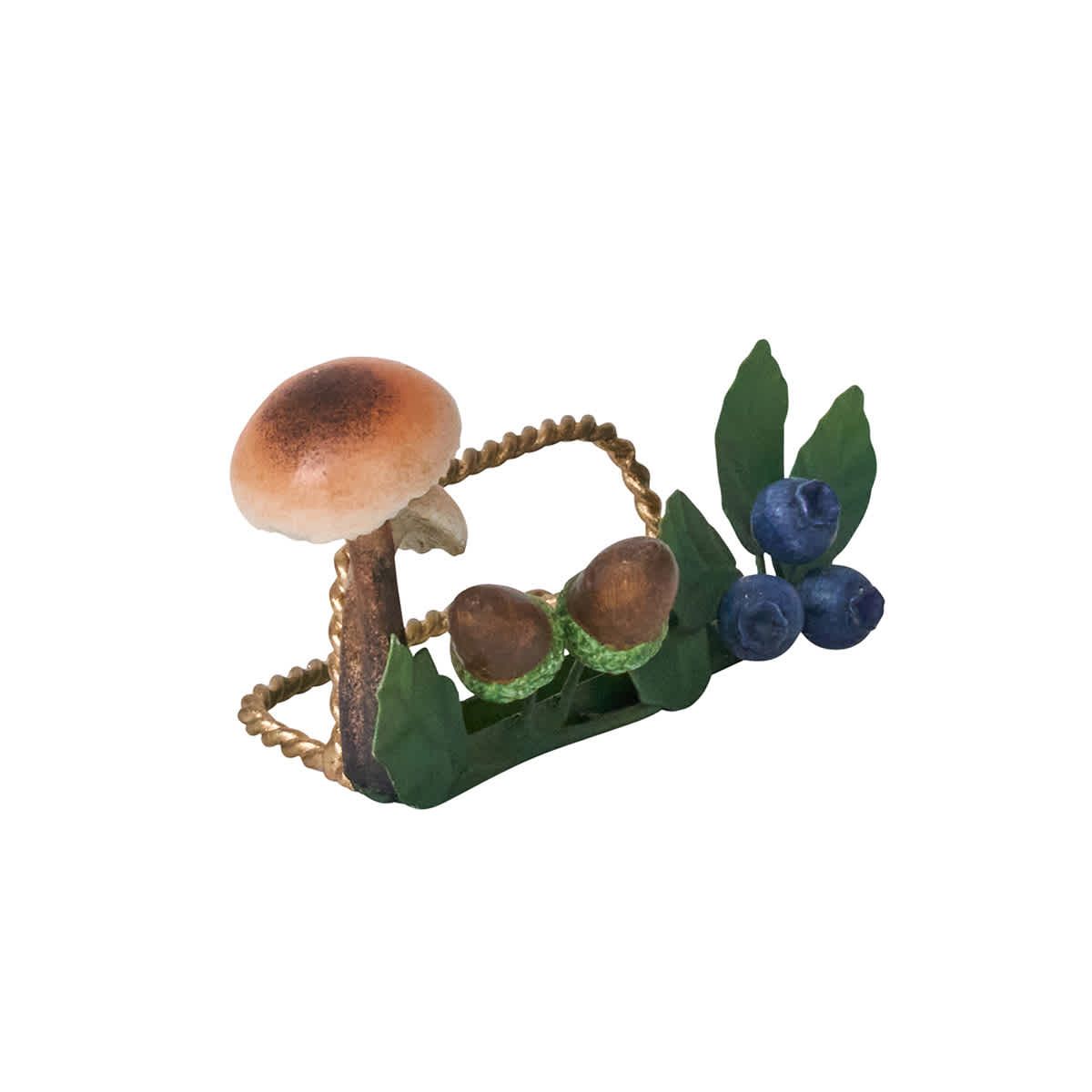 Forest Walk Mushroom & Acorn Place Card Holder Set/4 - Multi