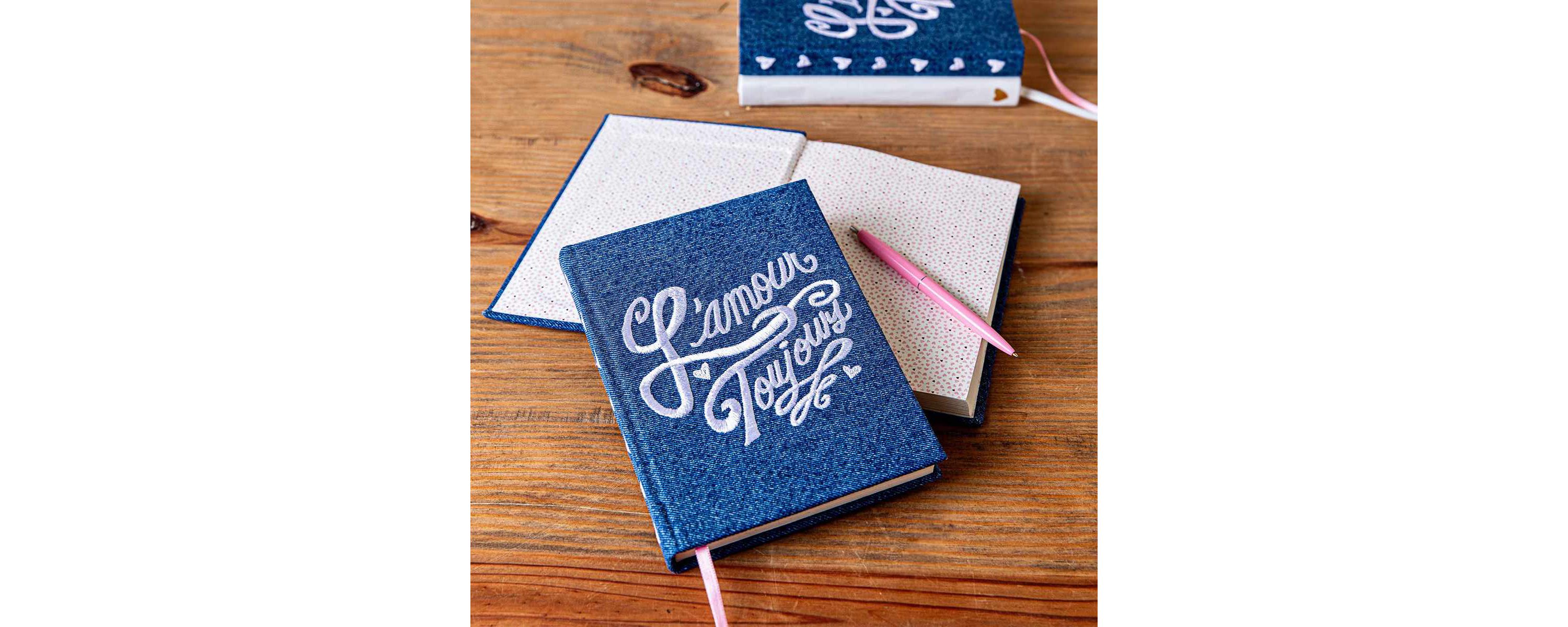 LAmour Toujours 6" x 8" Journal - Denim