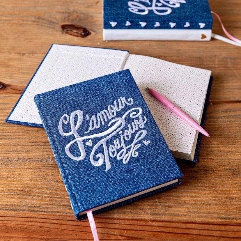LAmour Toujours 6" x 8" Journal - Denim