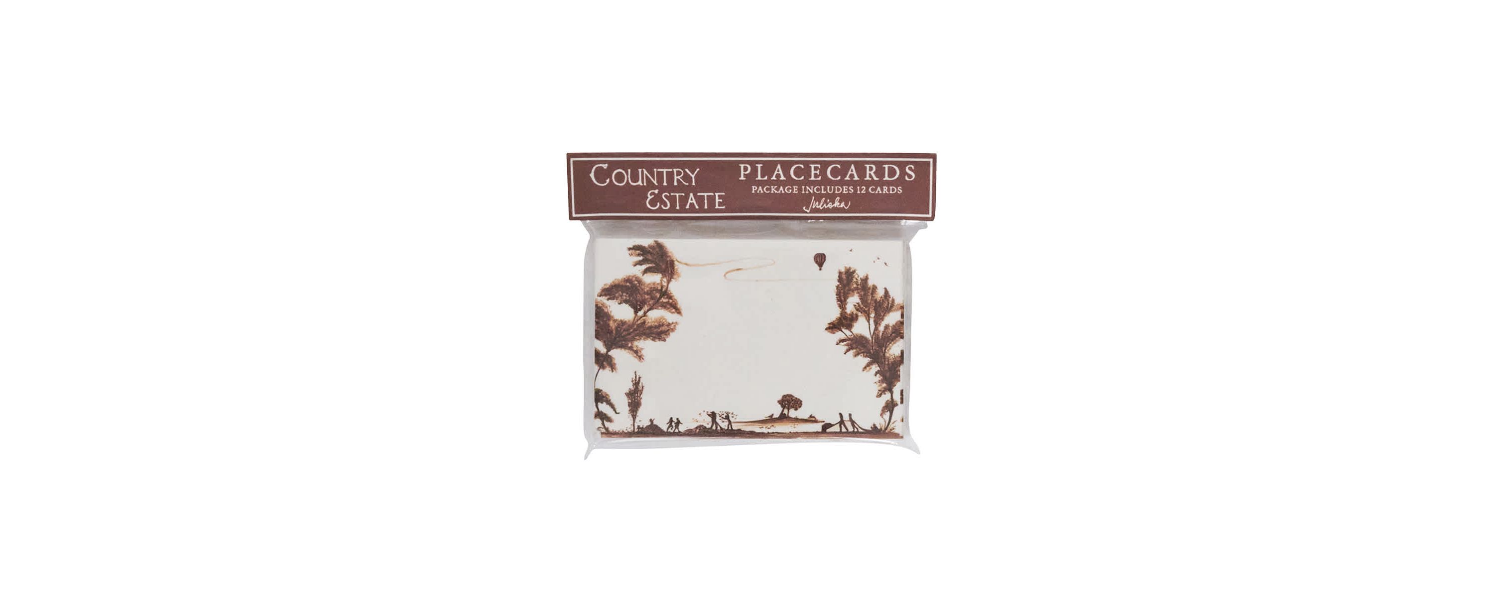 Country Estate Harvest Place Card Set/12 - Sepia