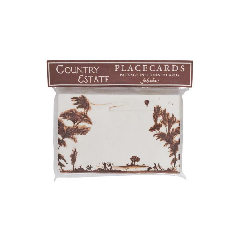 Country Estate Harvest Place Card Set/12 - Sepia
