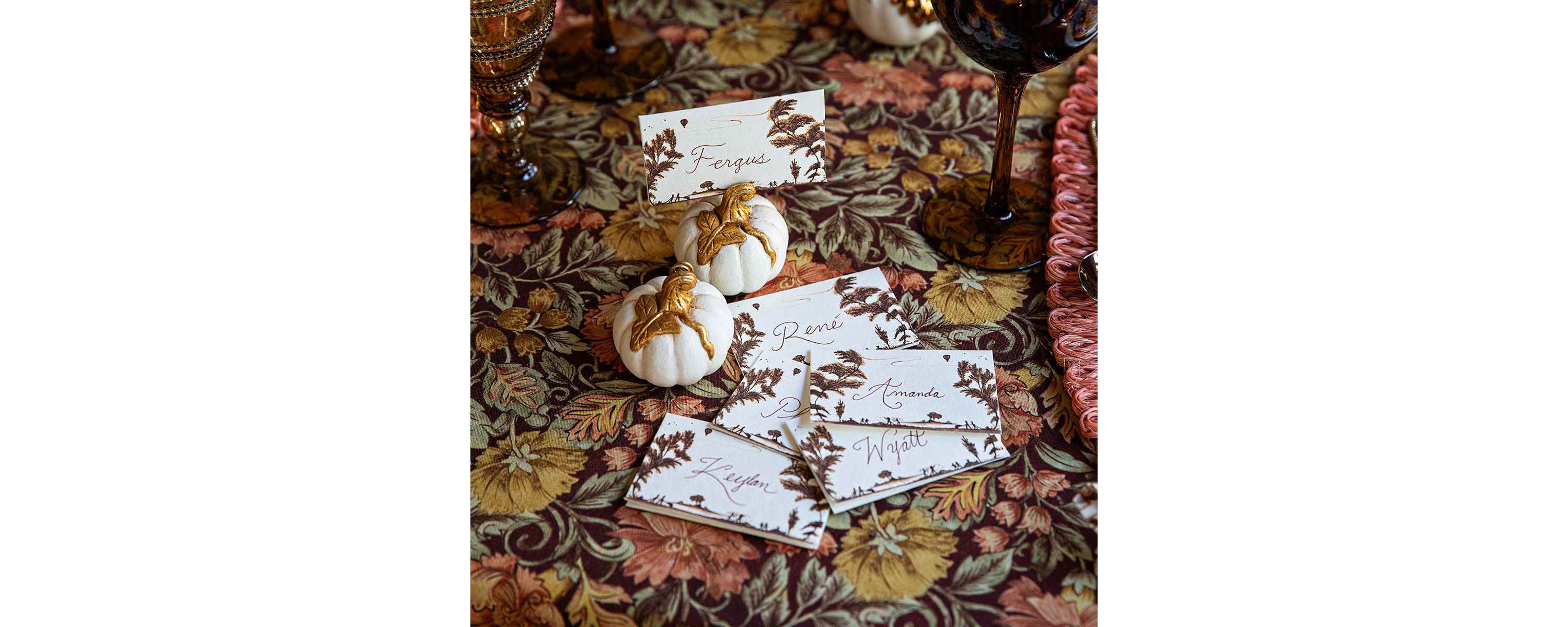 Country Estate Harvest Place Card Set/12 - Sepia
