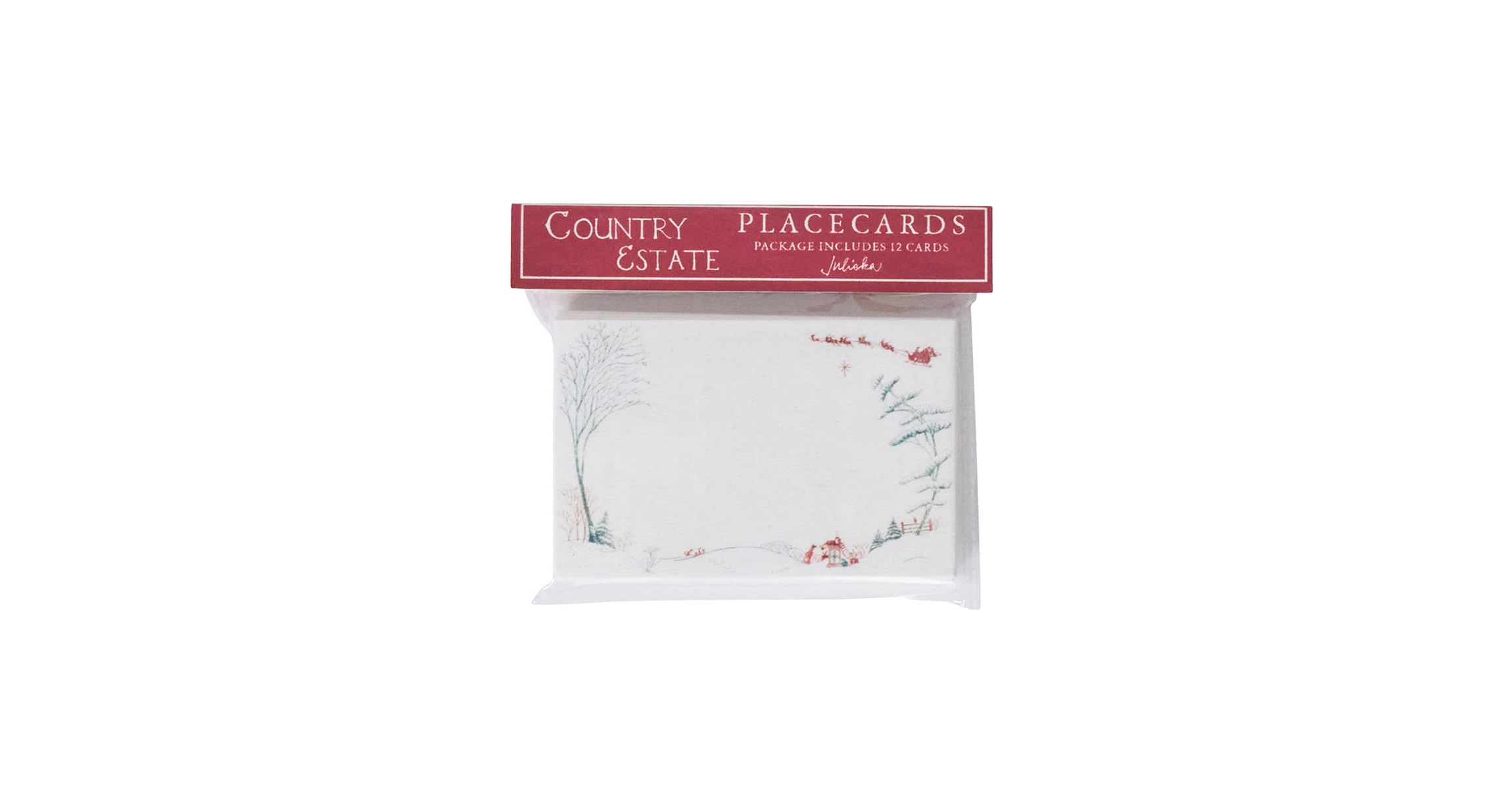 Country Estate Winter Frolic Place Card Set/12 - Evergreen