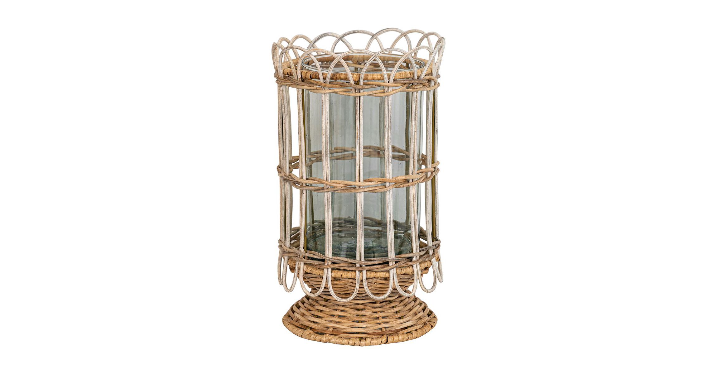 Provence Rattan 11.5" Hurricane - Whitewash