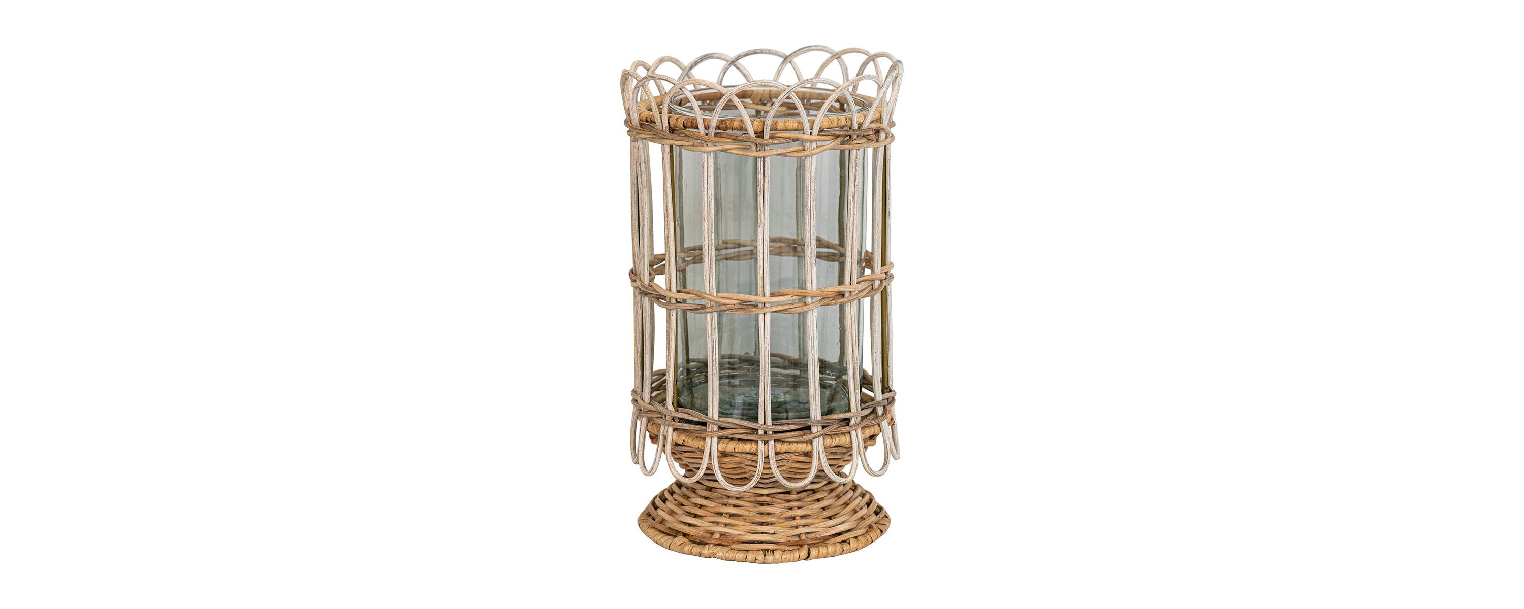 Provence Rattan 11.5" Hurricane - Whitewash