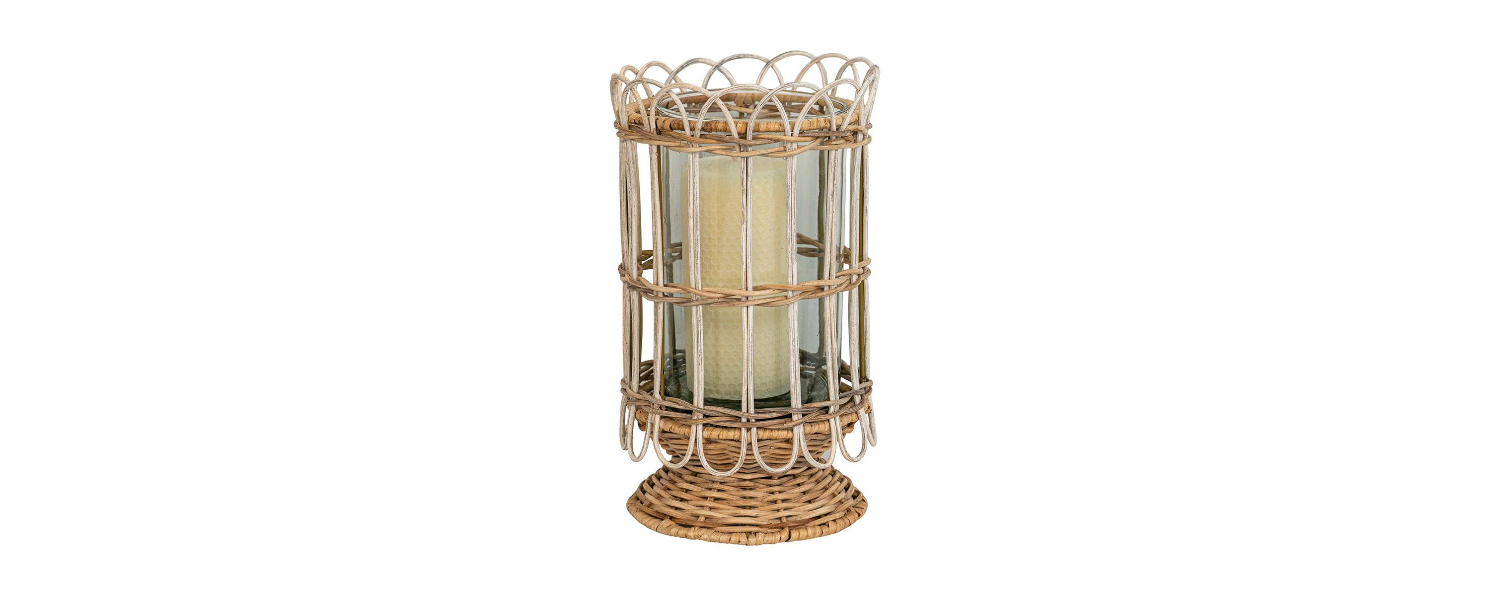 Provence Rattan 11.5" Hurricane - Whitewash