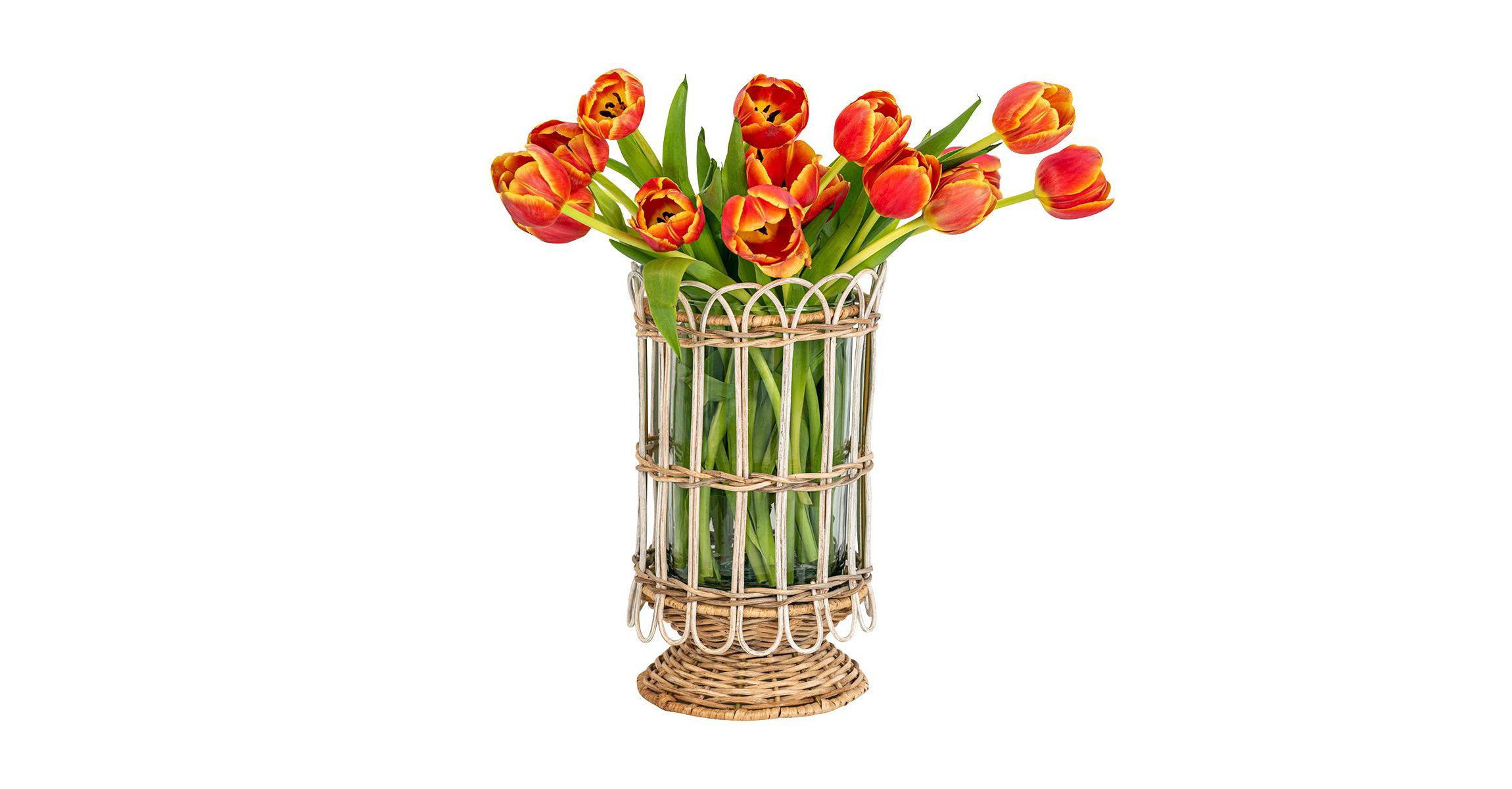 Provence Rattan 11.5" Hurricane - Whitewash