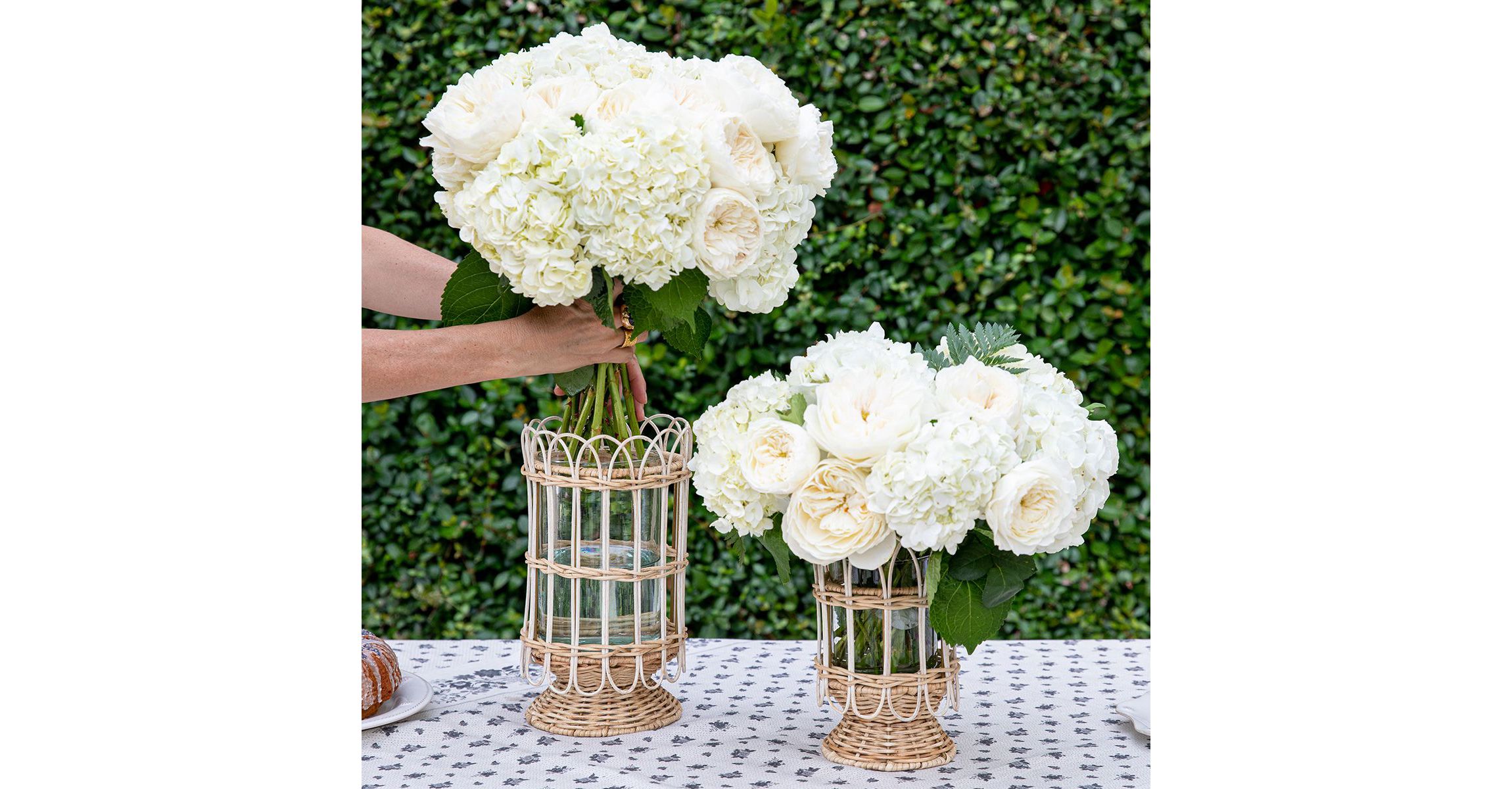 Provence Rattan 11.5" Hurricane - Whitewash