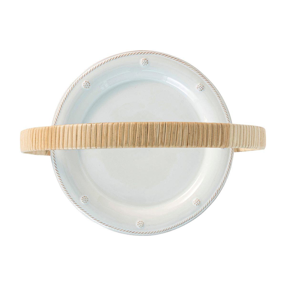 Provence Rattan Two Tiered Server - Whitewash