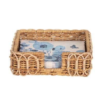 Provence Rattan Whitewash Luncheon Napkin Holder