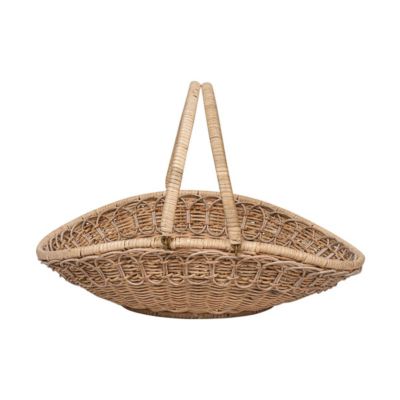 Provence Rattan Gathering Basket - Whitewash