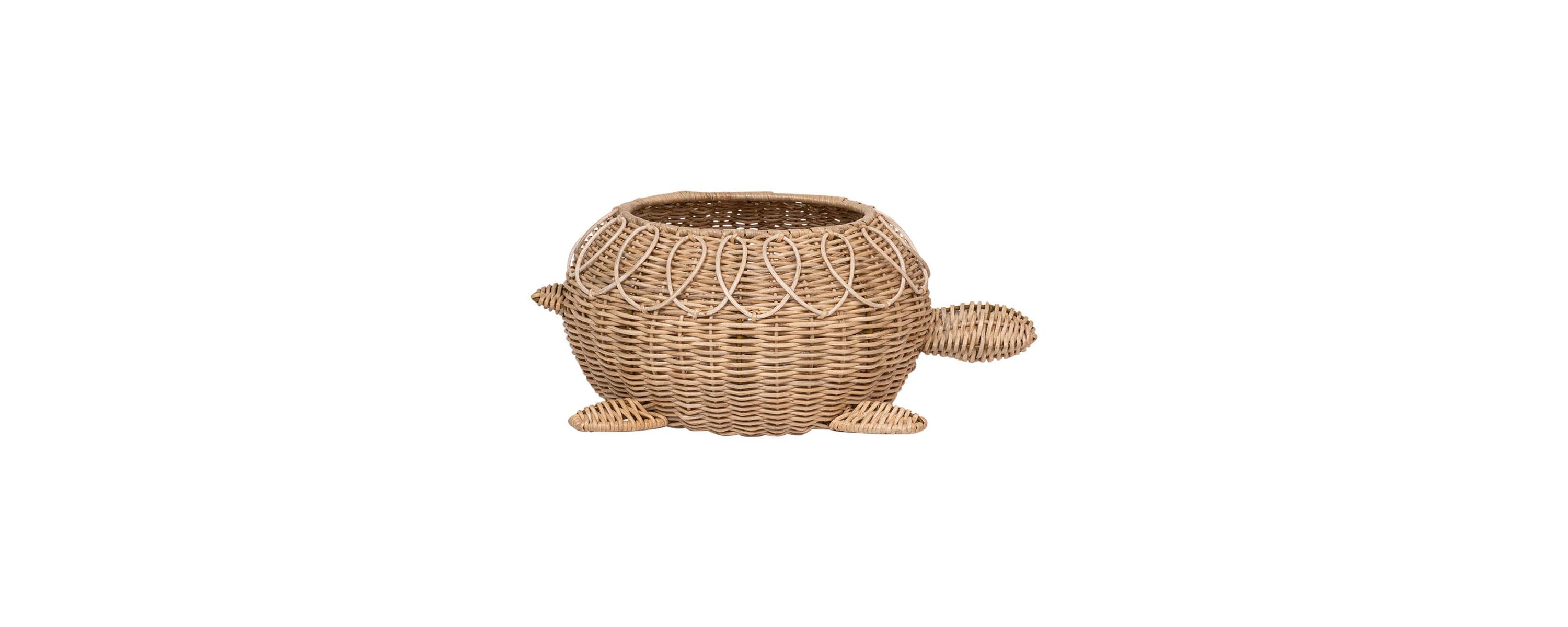 Provence Rattan Turtle Bowl - Whitewash