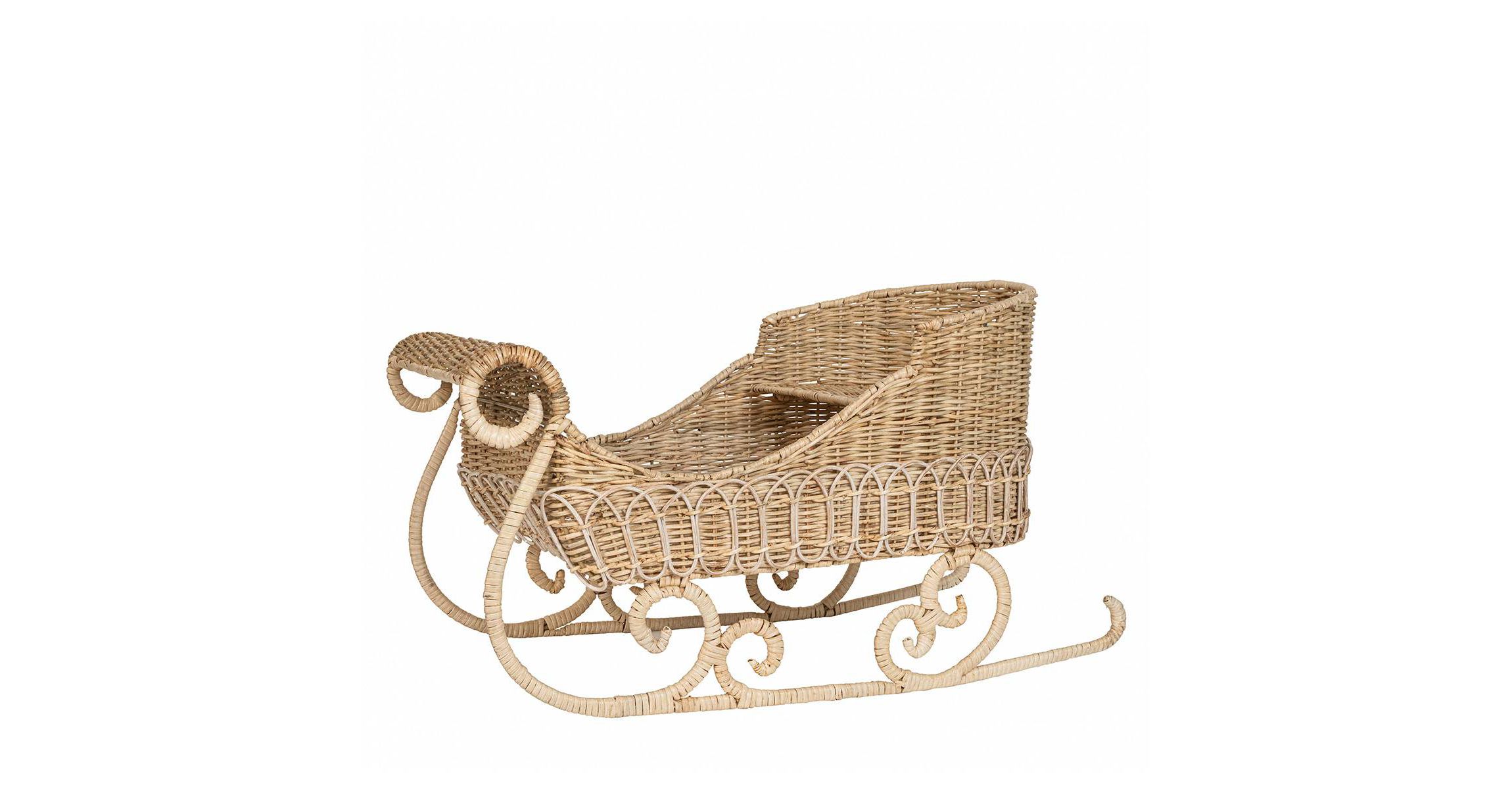 Provence Rattan Sleigh - Whitewash