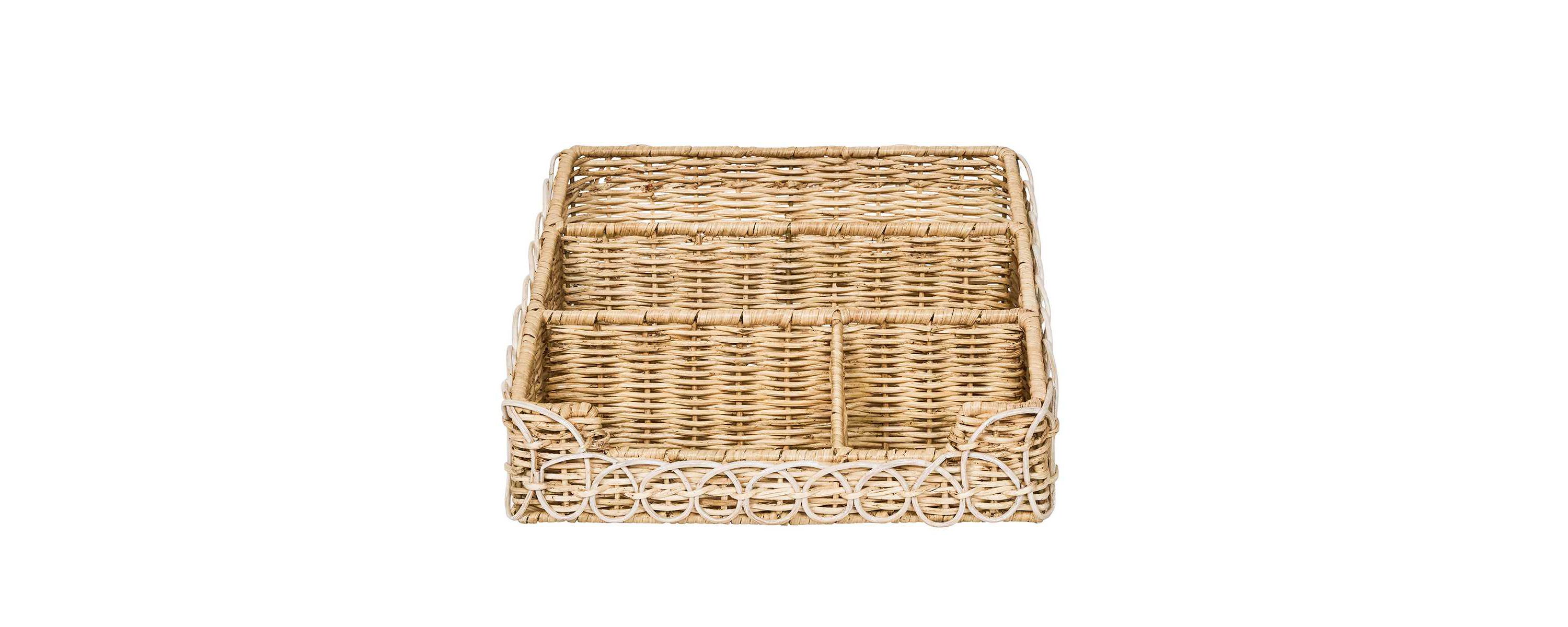 Provence Rattan Stationary Holder - Whitewash