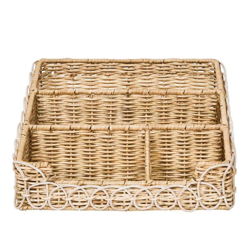 Provence Rattan Stationary Holder - Whitewash