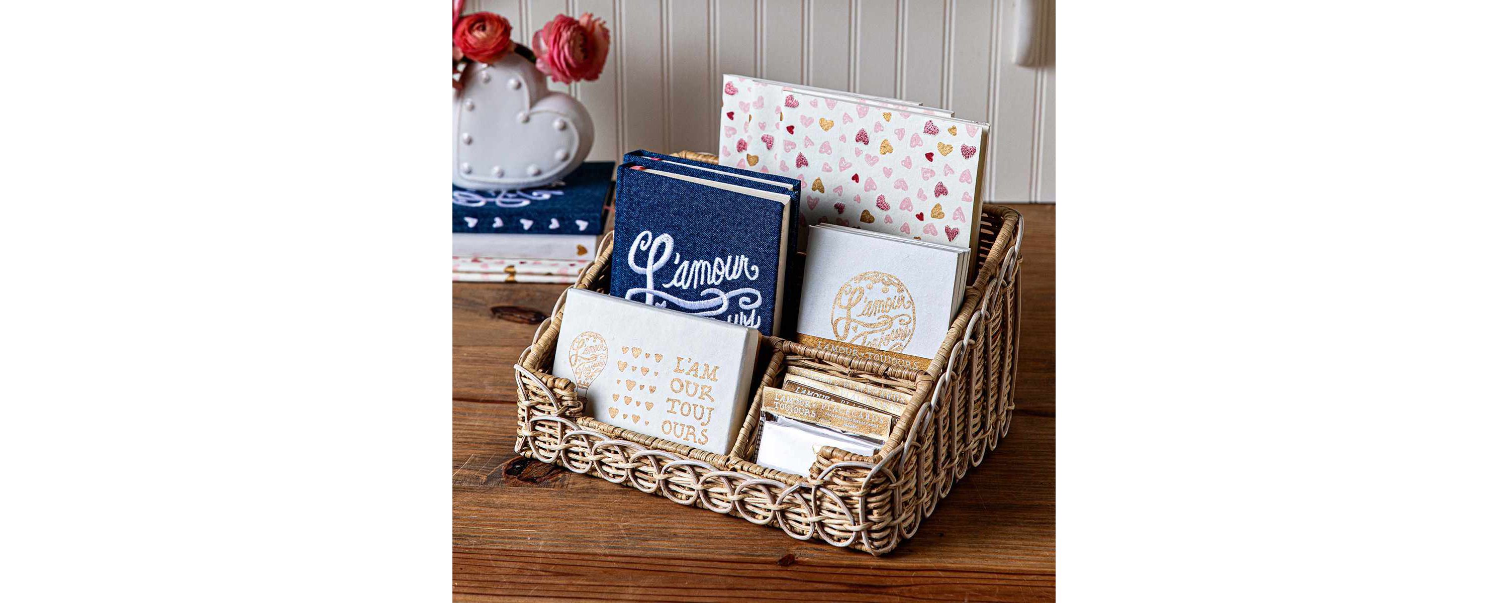 Provence Rattan Stationary Holder - Whitewash