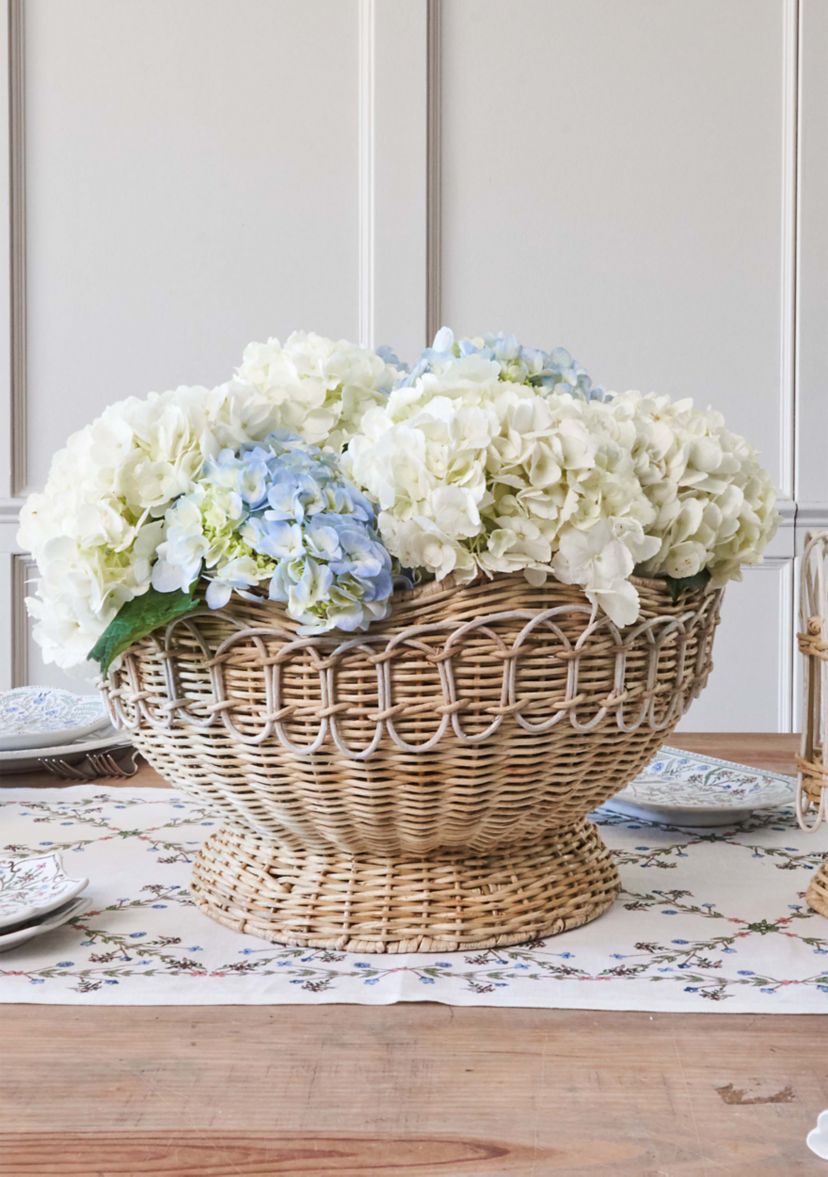 Provence Rattan 15" Bowl - Whitewash