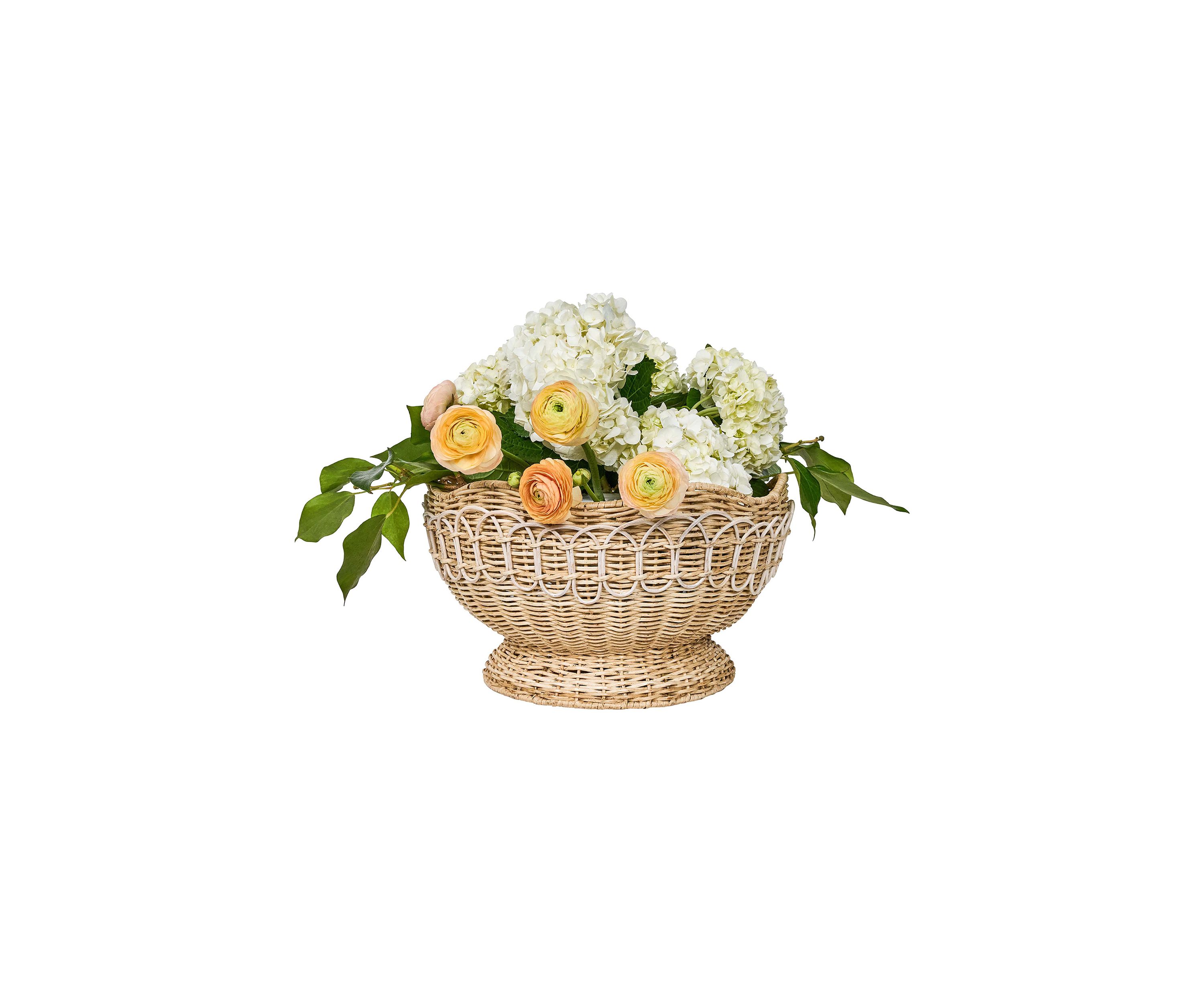 Provence Rattan 15" Bowl - Whitewash