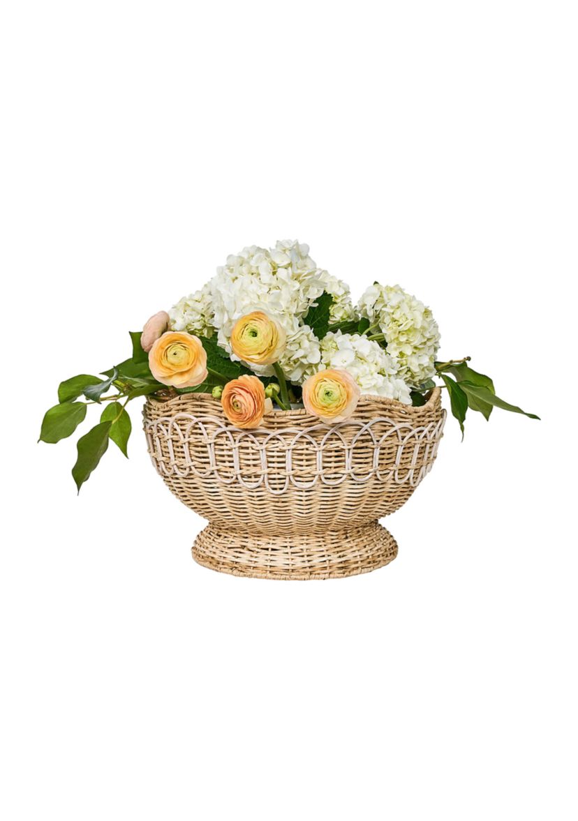 Provence Rattan 15" Bowl - Whitewash