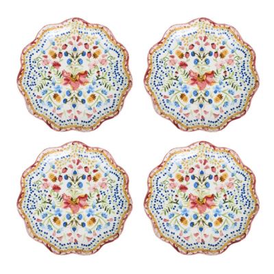 Juliska Sofia Side/Cocktail Plate Set/4 - Multi