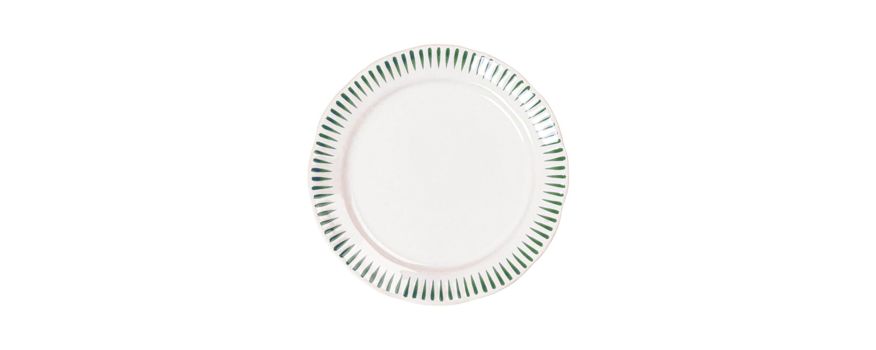 Sitio Stripe Dinner Plate - Basil