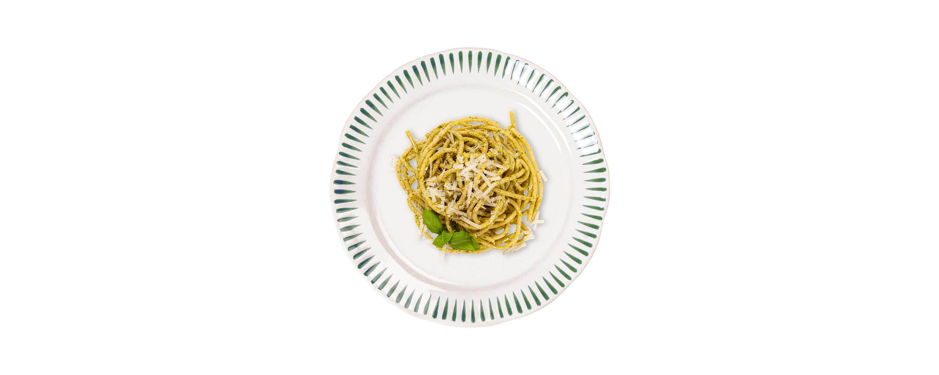 Sitio Stripe Dinner Plate - Basil