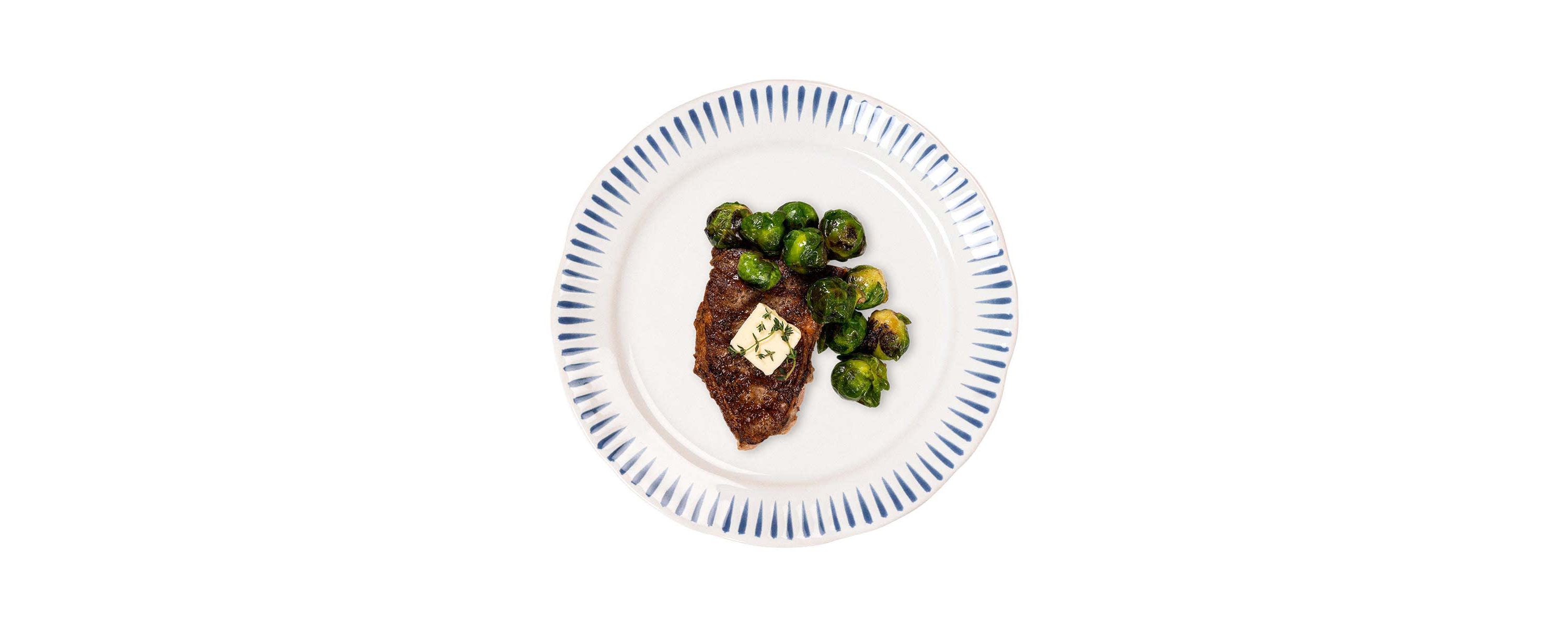 Sitio Stripe Dinner Plate - Delft Blue