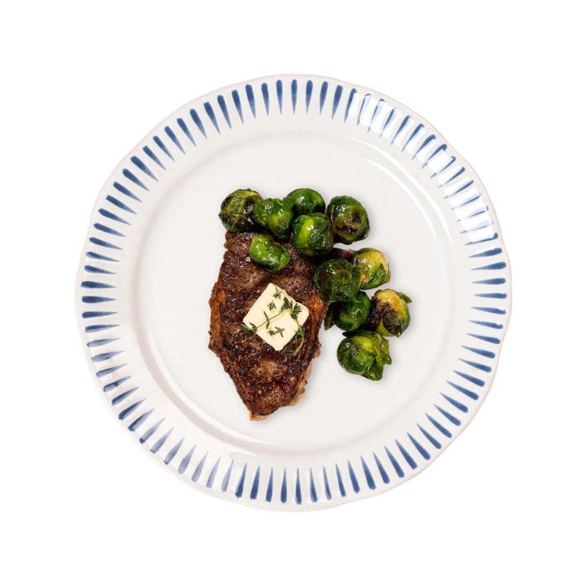 Sitio Stripe Dinner Plate - Delft Blue