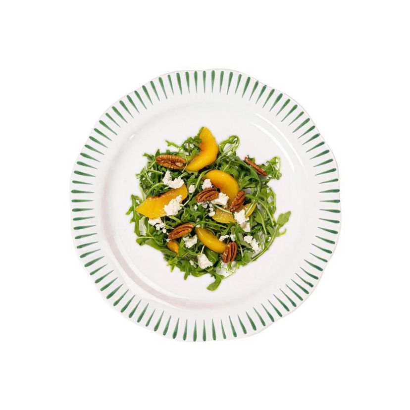 Sitio Stripe Dessert/Salad Plate - Basil