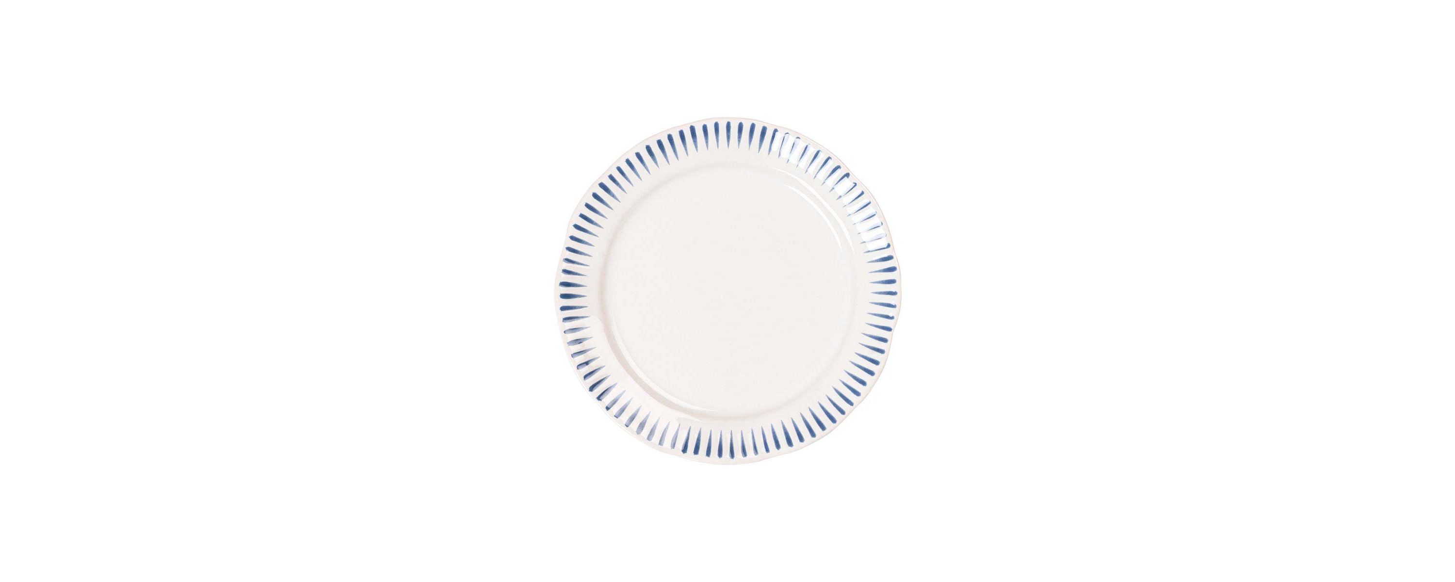 Sitio Stripe Side/Cocktail Plate - Delft Blue
