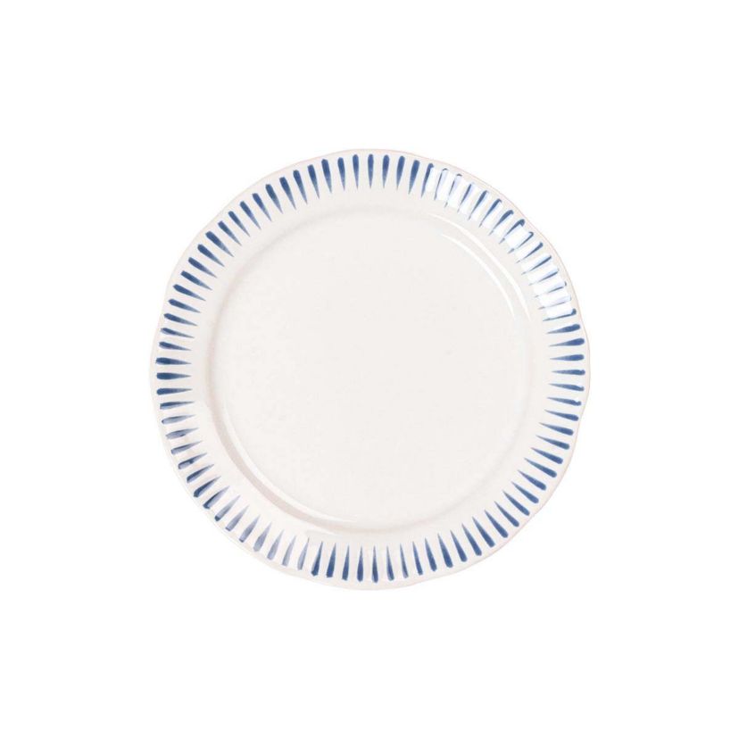 Sitio Stripe Side/Cocktail Plate - Delft Blue