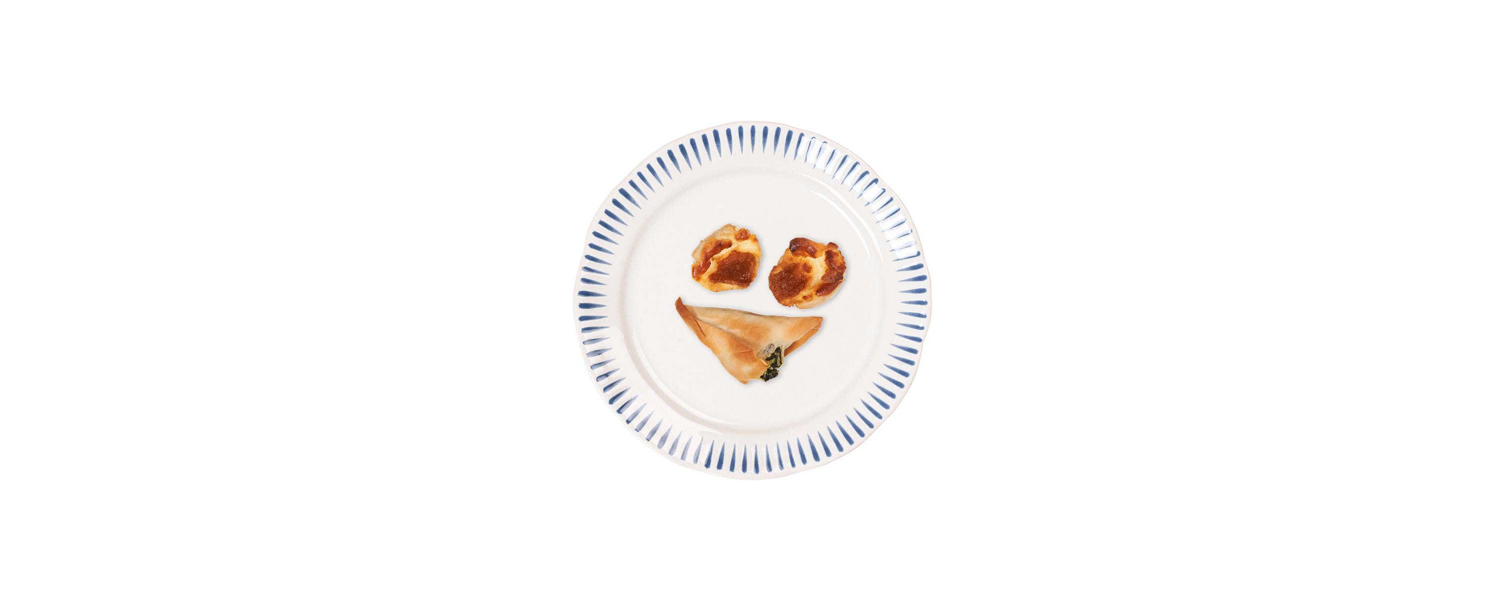 Sitio Stripe Side/Cocktail Plate - Delft Blue