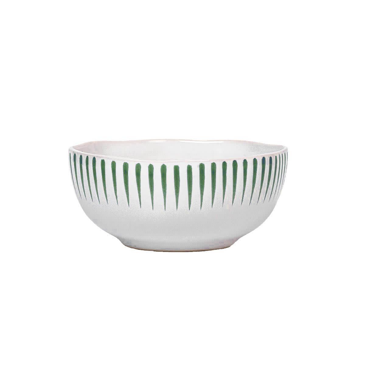 Sitio Stripe Cereal/Ice Cream Bowl - Basil