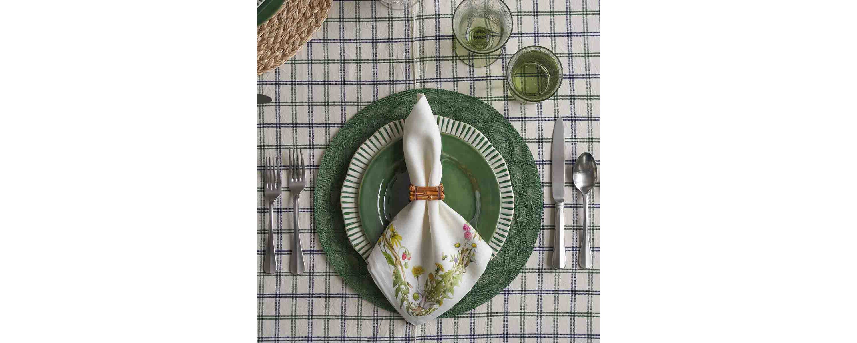 Sitio Stripe 16pc Place Setting - Basil