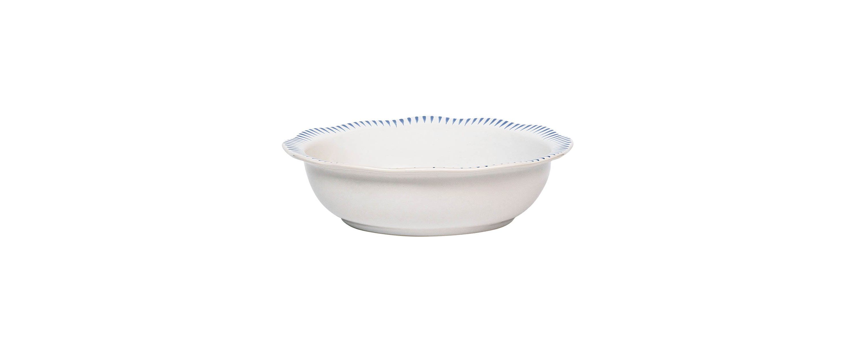 Sitio Stripe 12" Serving Bowl - Delft Blue