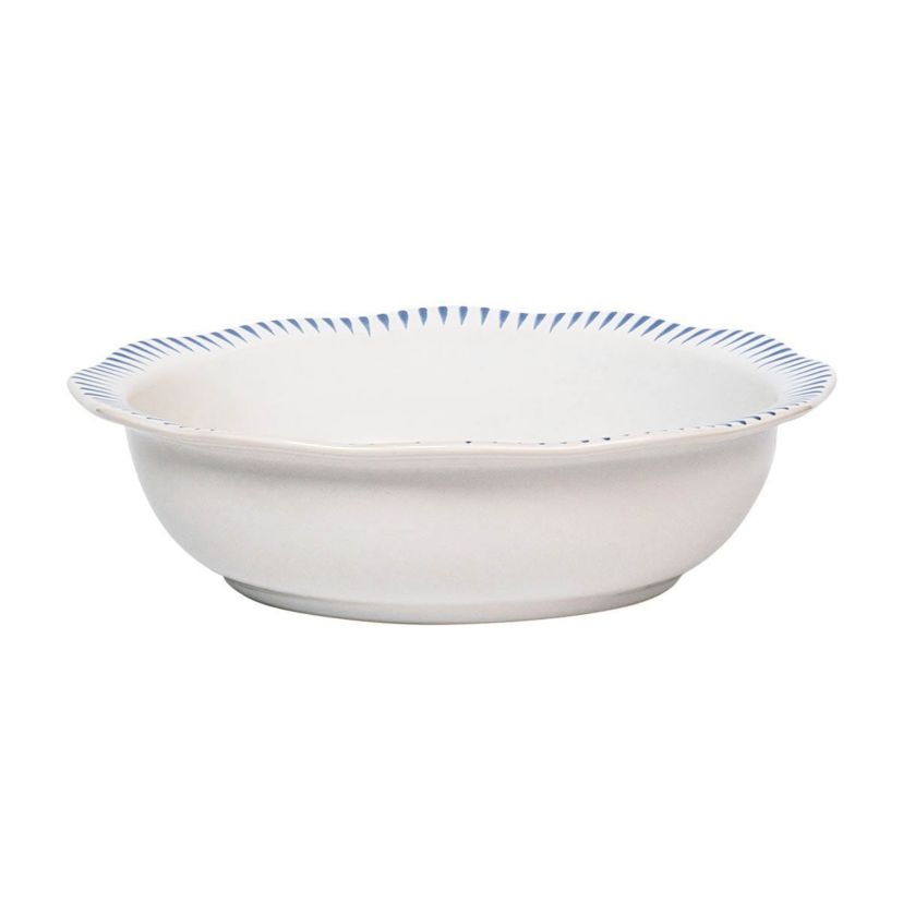 Sitio Stripe 12" Serving Bowl - Delft Blue