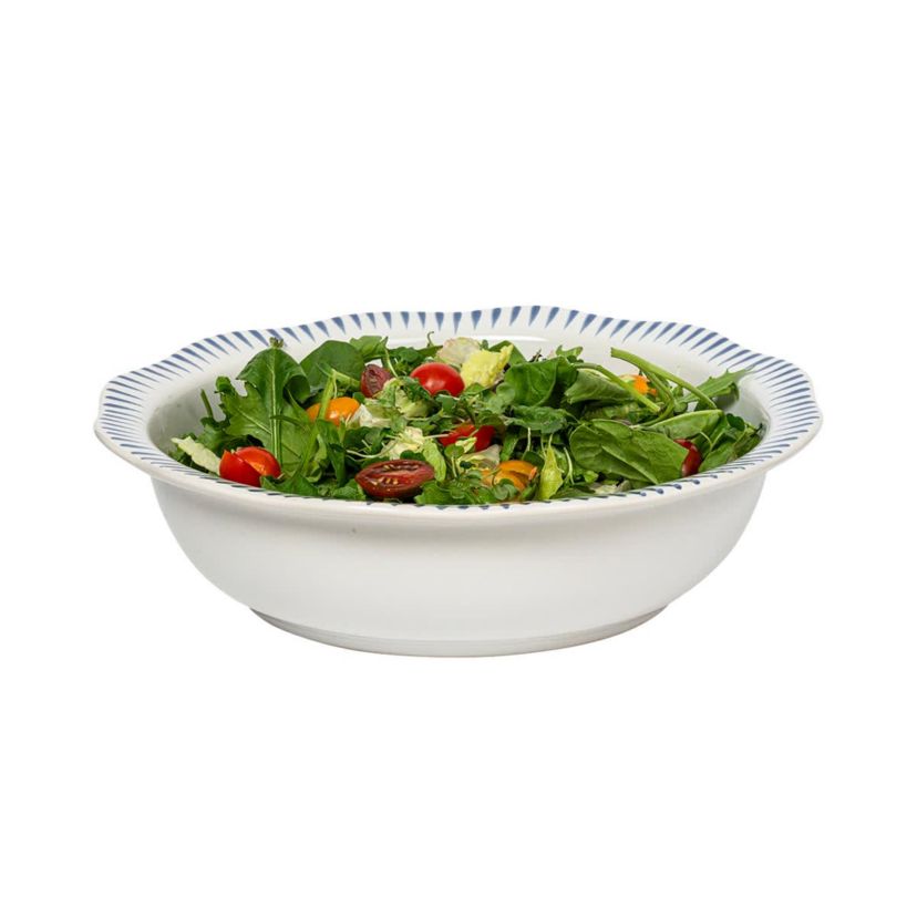 Sitio Stripe 12" Serving Bowl - Delft Blue