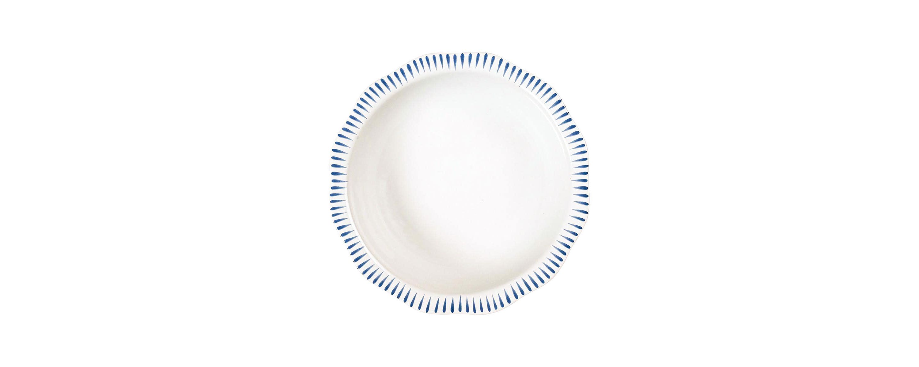 Sitio Stripe 12" Serving Bowl - Delft Blue