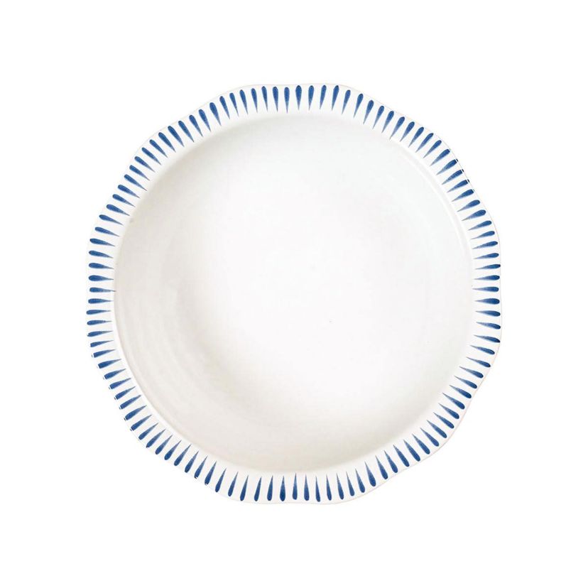 Sitio Stripe 12" Serving Bowl - Delft Blue