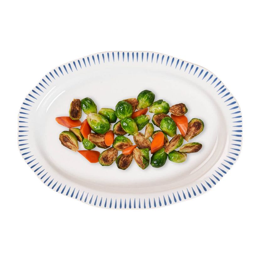 Sitio Stripe 17" Platter - Delft Blue