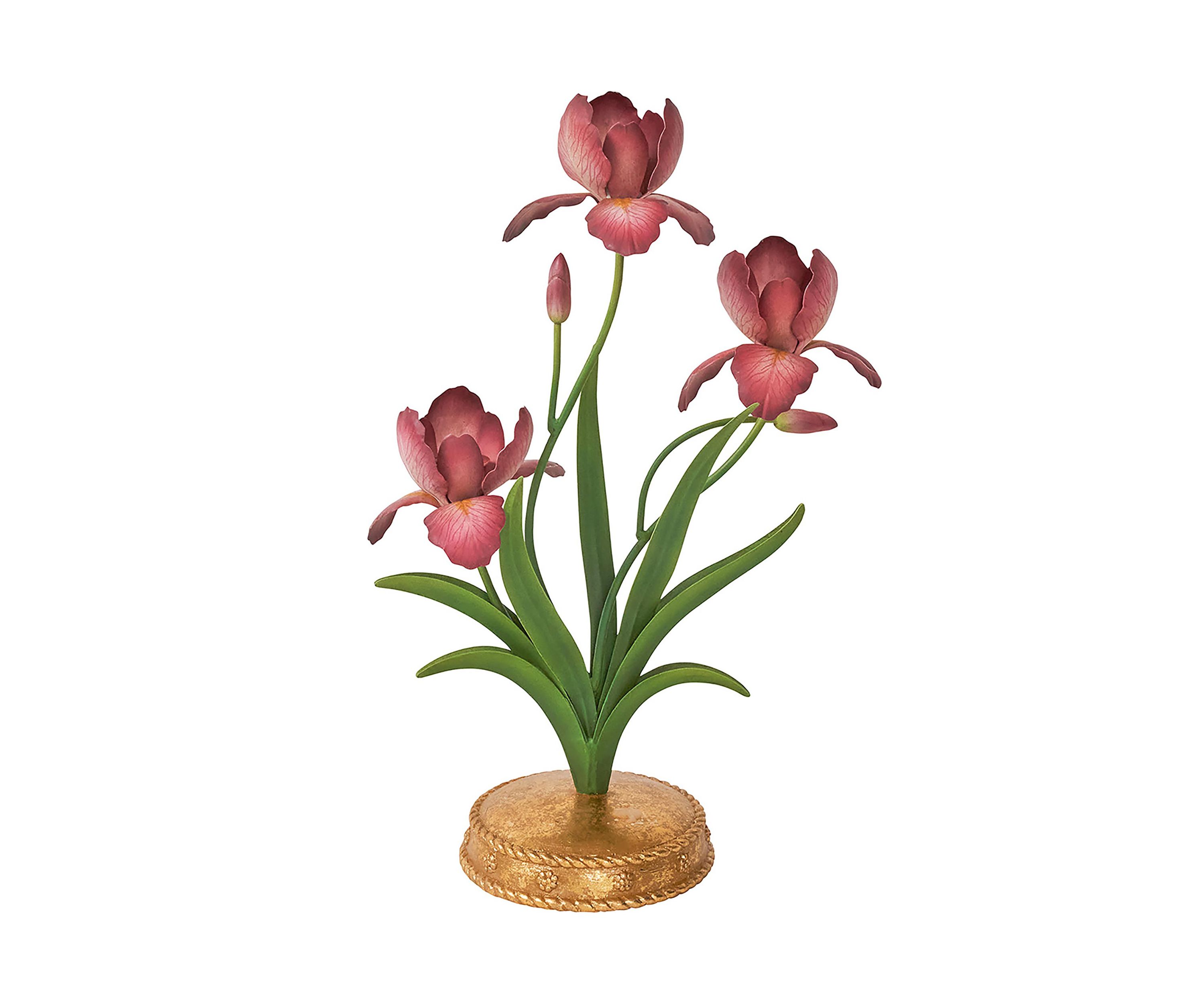 Meadow Walk Iris 14" Centerpiece Candelabra - Pink