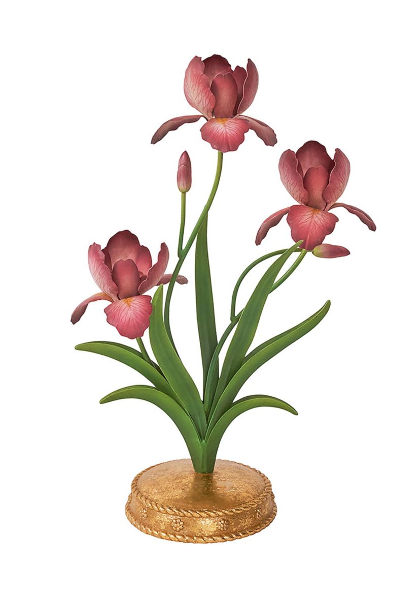 Meadow Walk Iris 14" Centerpiece Candelabra - Pink