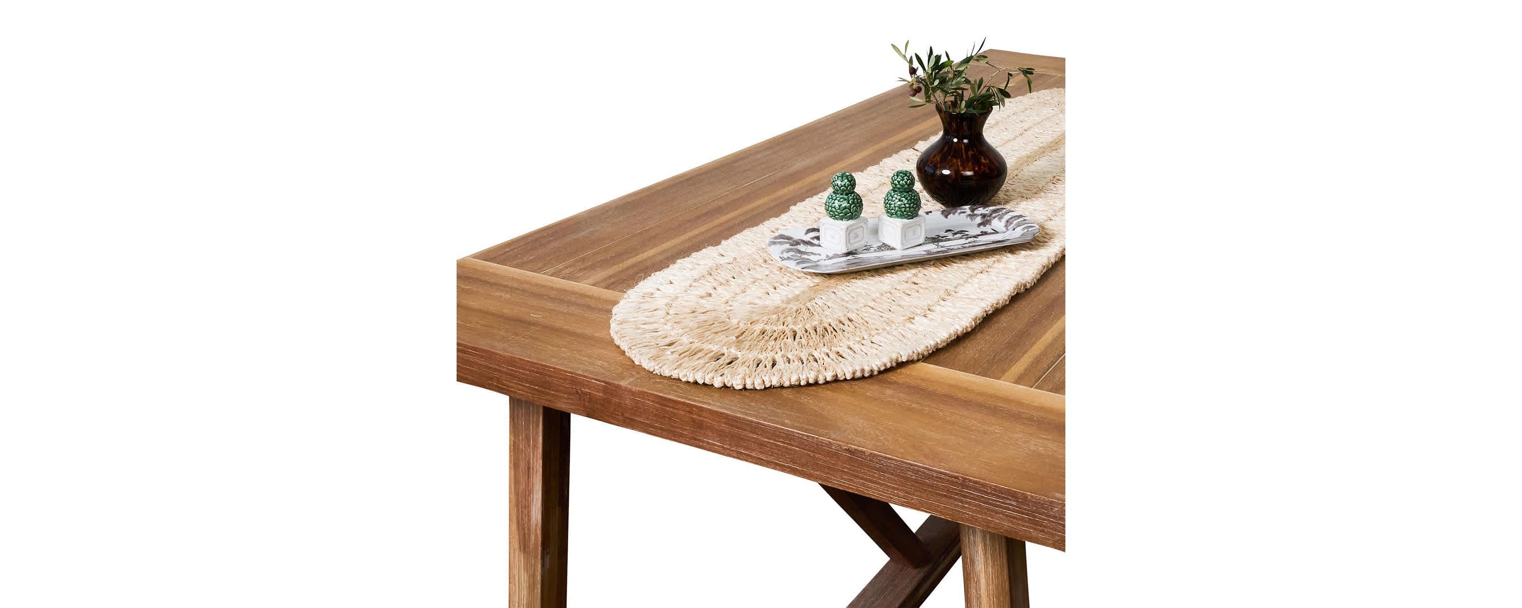 Straw Loop 16" x 60" Table Runner - Natural