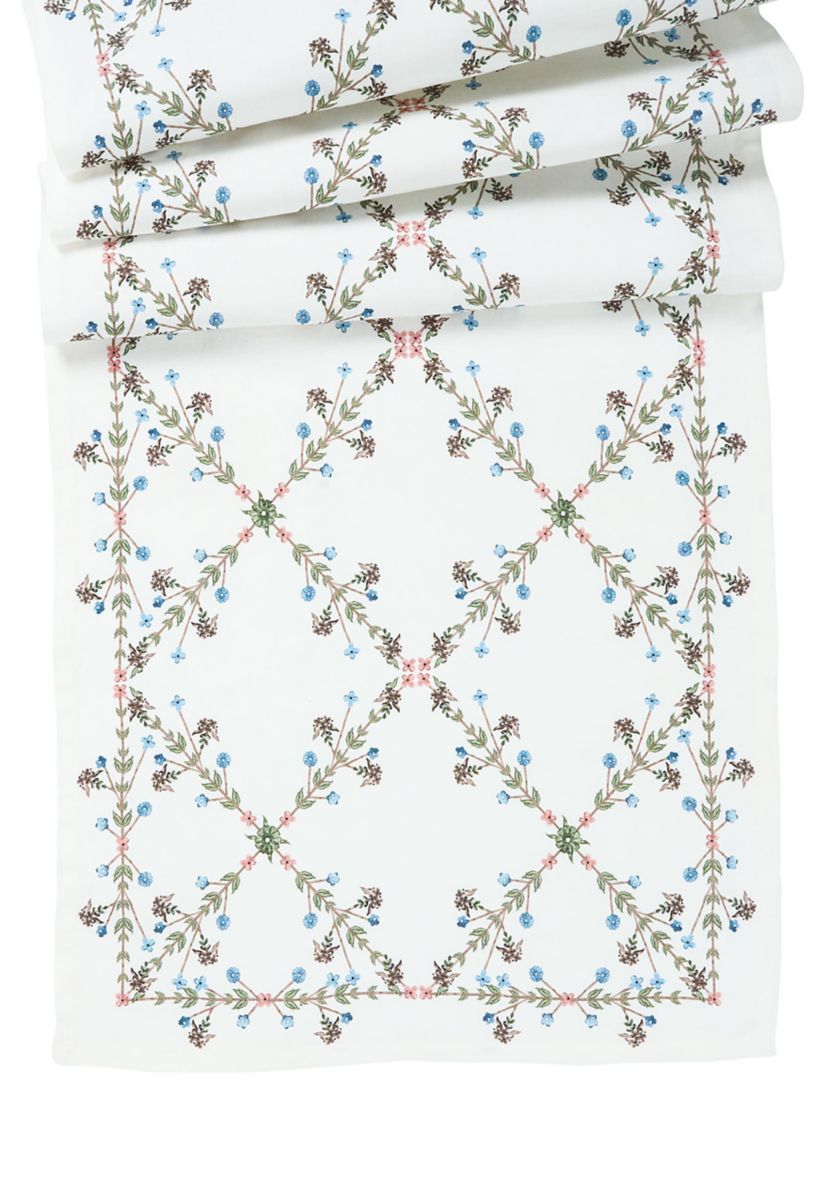 Villa Seville 18" x 90" Table Runner - Chambray