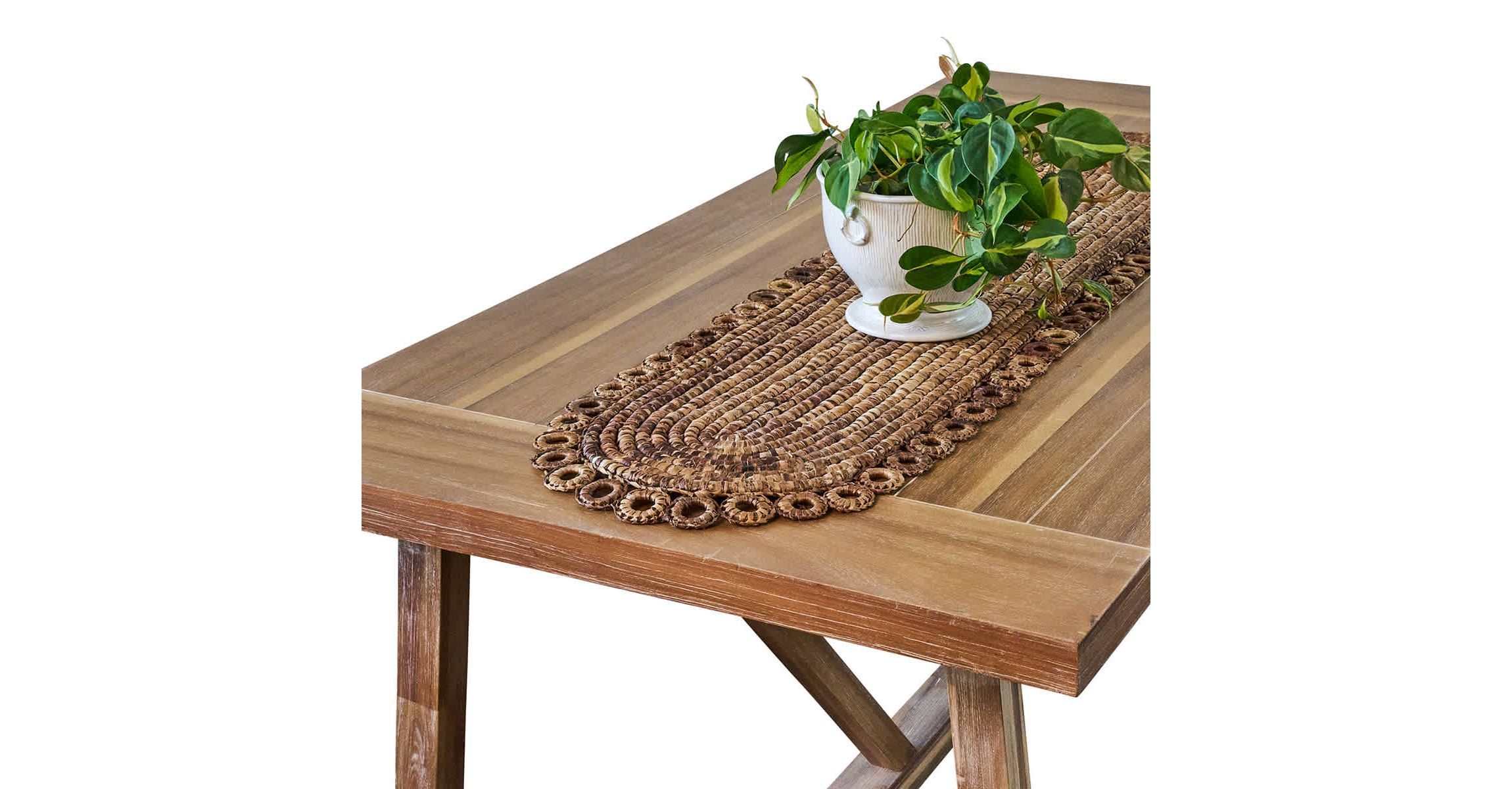 Rustic Ring 16" x 60" Table Runner - Natural