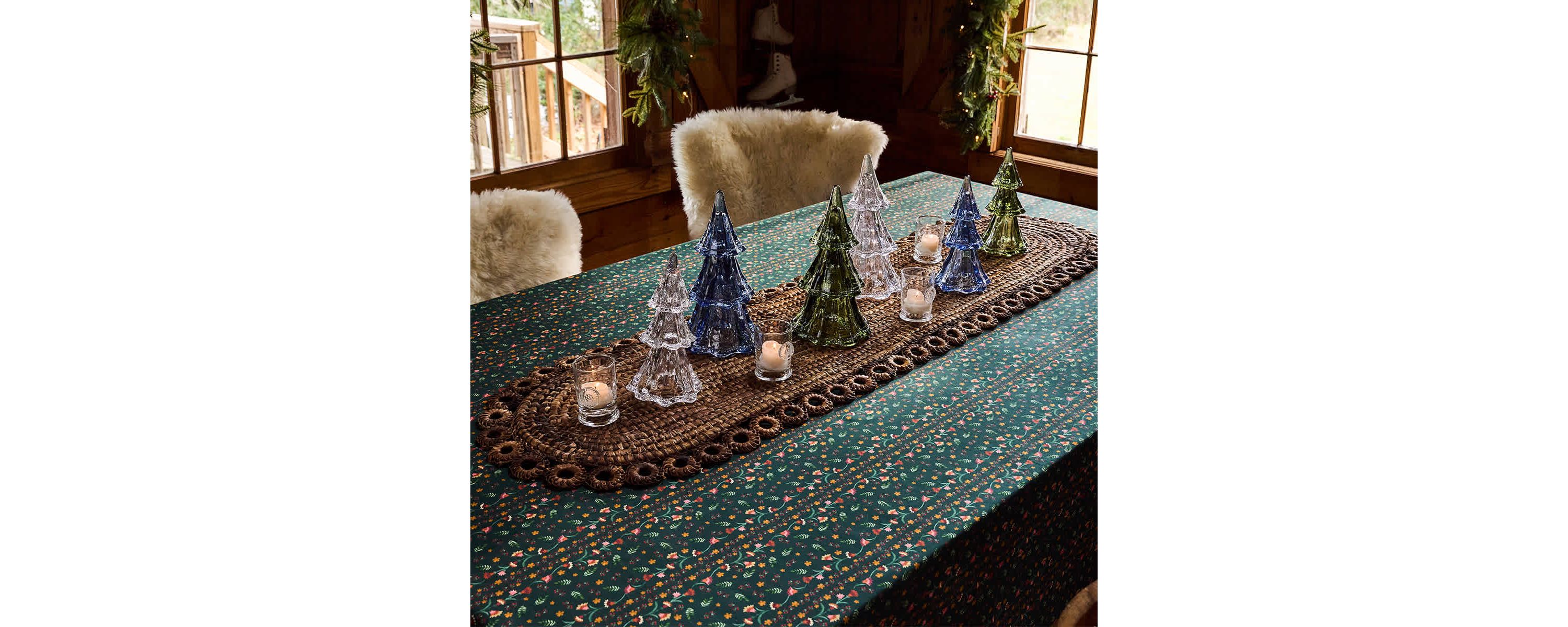 Rustic Ring 16" x 60" Table Runner - Natural