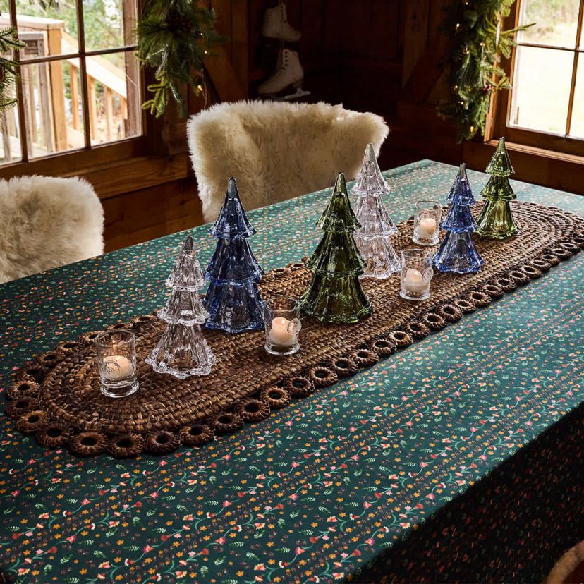 Rustic Ring 16" x 60" Table Runner - Natural