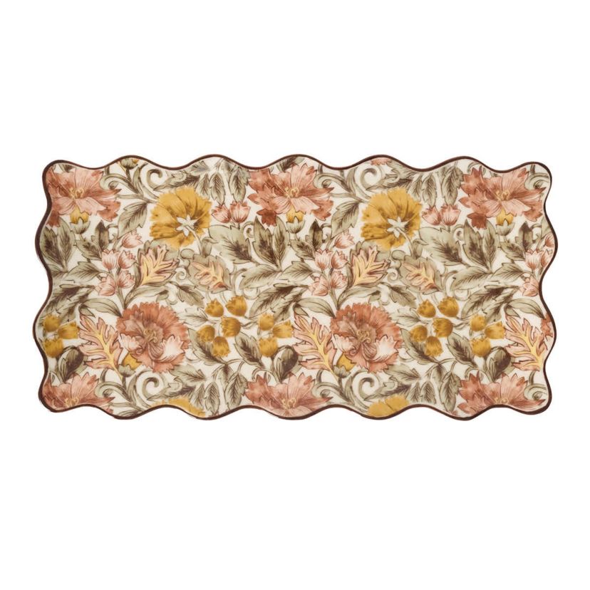 Willa 16" Hostess Tray - Amber